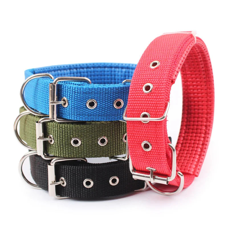 Nylon Pet Collars PP Adjustable Neckband Foam Padded Dog Collar Soft Durable For Small Medium Large Dogs And Cats Pets Supplies